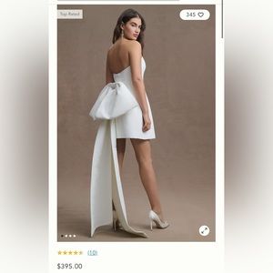 ANTHROPOLOGIE IVORY Sachin & Babi Grace Strapless Back-Bow Mini Dress